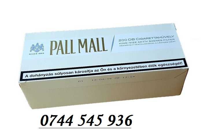 Filtre pentru tigari Pall Mall white, tuburi tigari albe