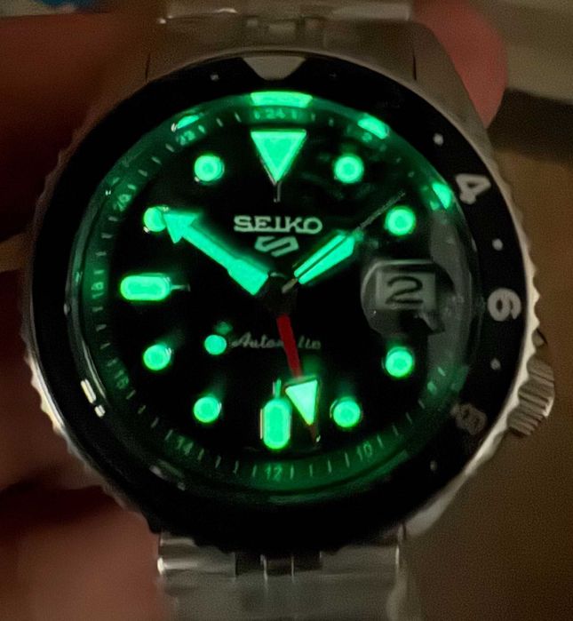 Seiko 5 Sports 42mm Black SSK001 SKX007 Automat GMT Jubilee