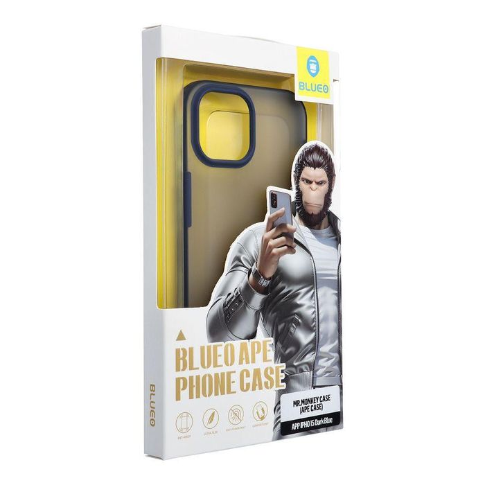 Blueo ape phone case - apple iphone 15 blue