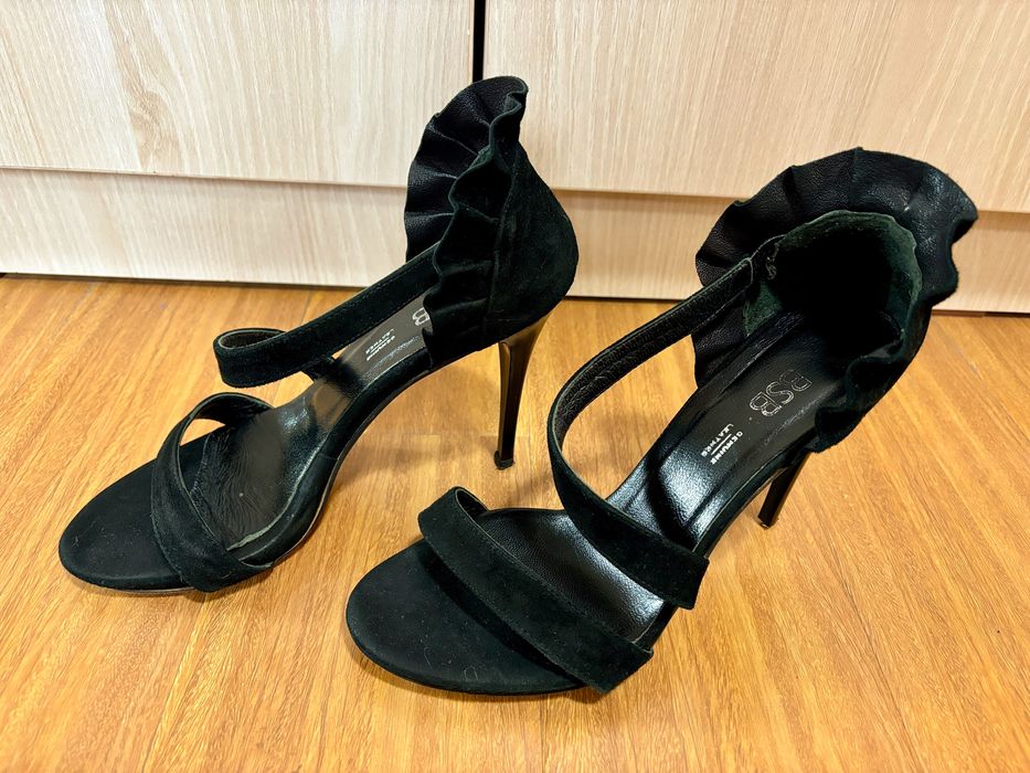 Sandale negre elegante BSB