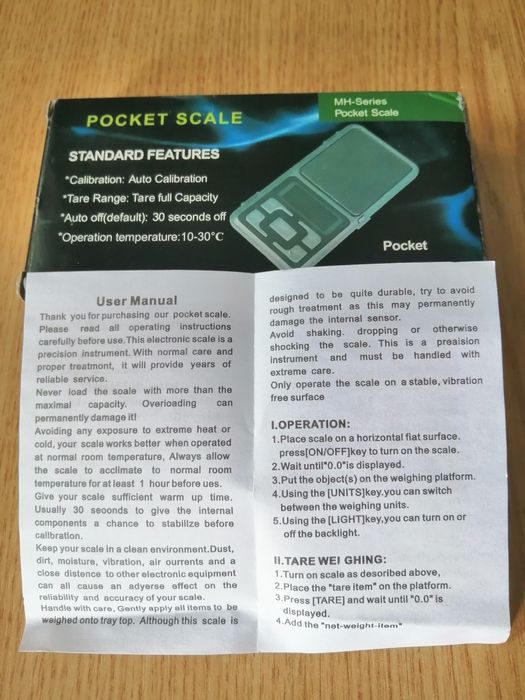 Cântar de precizie portabil - 0.01 grame, capacitate 200 grame