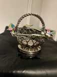Cosulet mini Vintage placat cu argint model deosebit,stare foarte buna