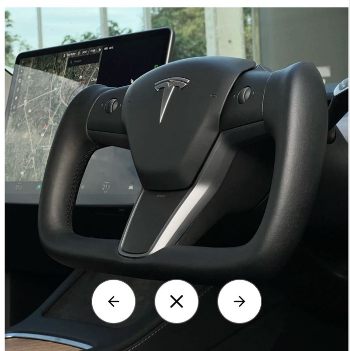 Volan original tesla yoke plaid model x model 3 model y taiat incalzit
