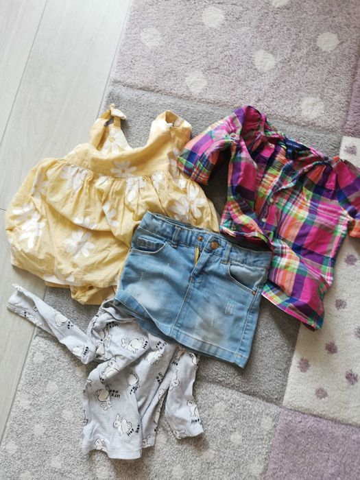 Lot hăinuțe fusta de blugi, rochie h&m