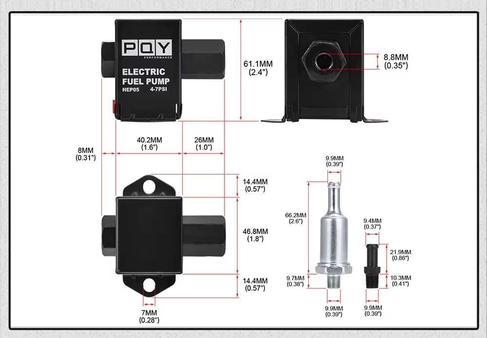 HEP04 и HEP05 Външна горивоподкачваща горивна подкачваща помпа 12V