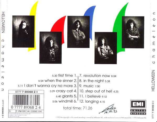 CD Helloween - Chameleon 1993
