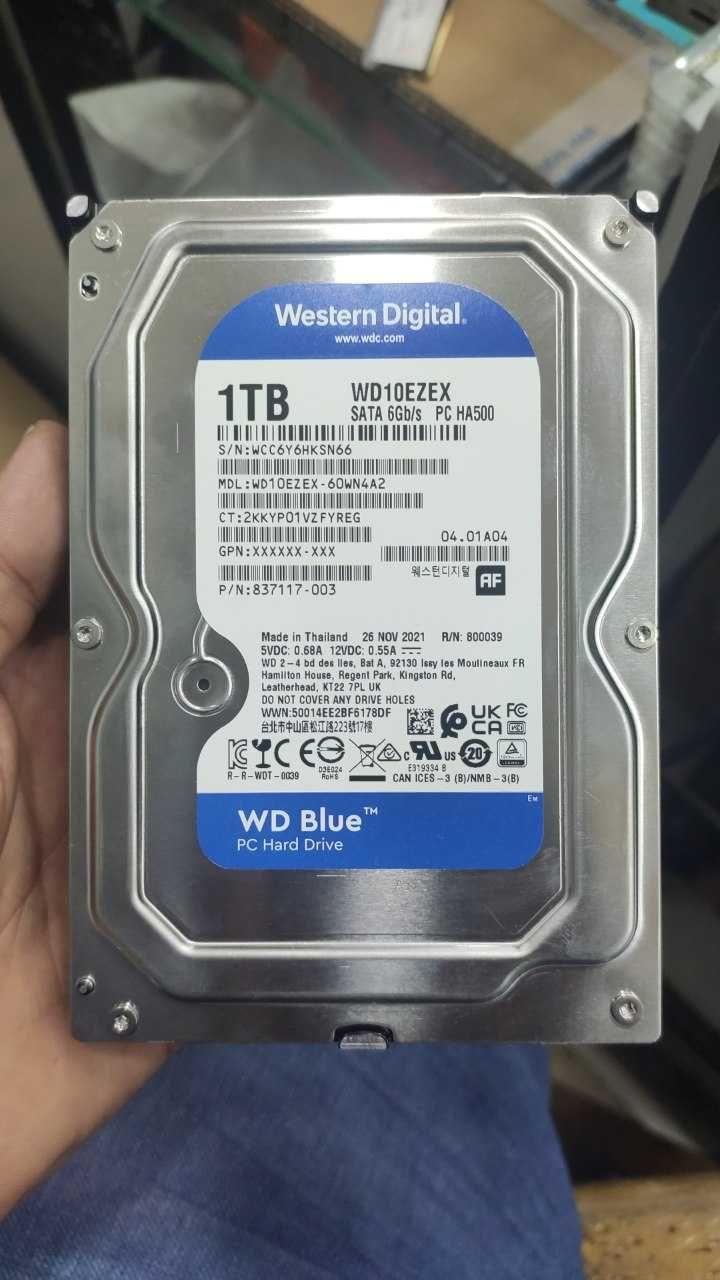 Жесткий диск 1тб HDD 3,5 WD blue 7200RPM