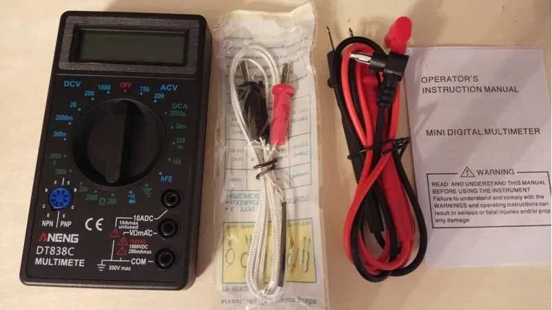 Мултицет дигитален DT-838c черен и жълт