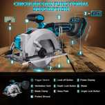 Fierăstrău circular fără fir compatibil cu baterie litiu Makita de 18V