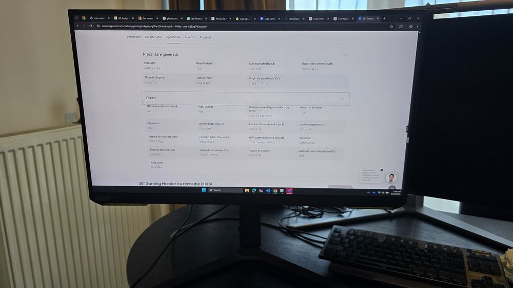 Monitor Samsung Odyssey G7 28' 4k 144hz office/gaming