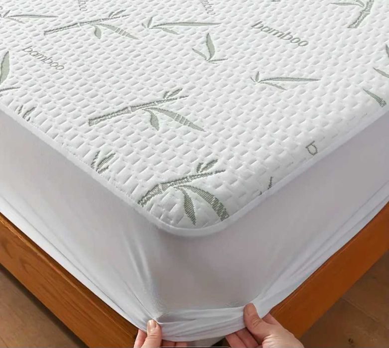Нов бамбуков непромокаем протектор с ластик за матрак 160/200 см