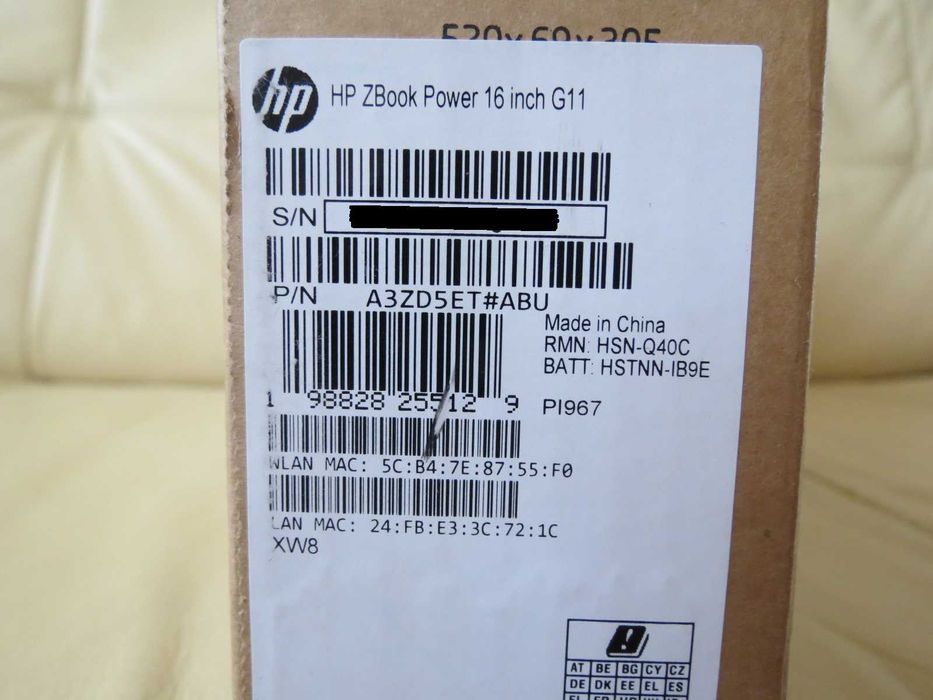 Laptop HP ZBook 16 Power G11 Intel Ultra 7 155H 32GB 1TB RTX1000 Nou !