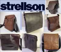 STRELLSON - Мъжки чанти за през рамо - естествена кожа