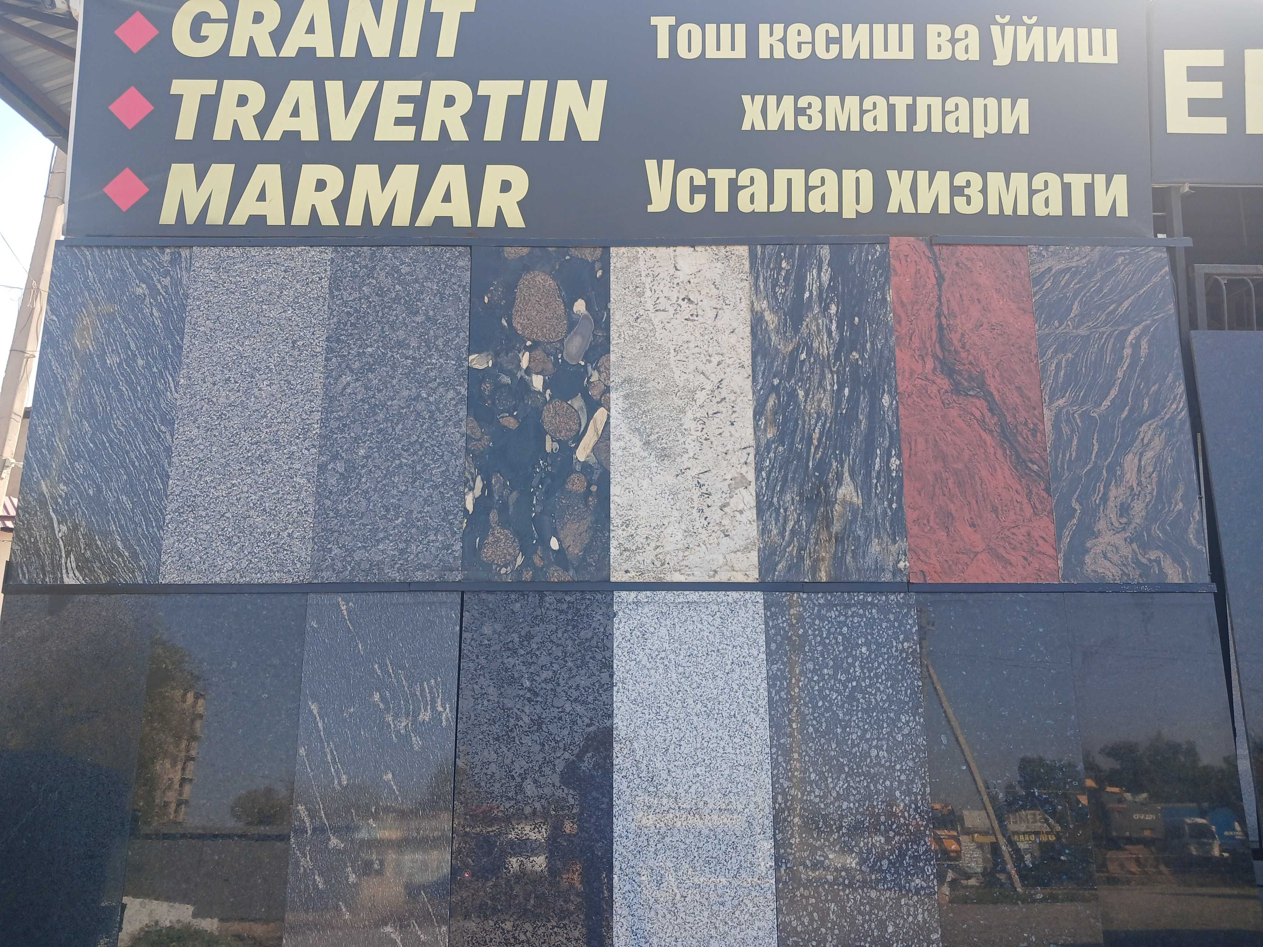Barcha turdagi granit, mramor, travertinlar\ Xasanboy chorrahada