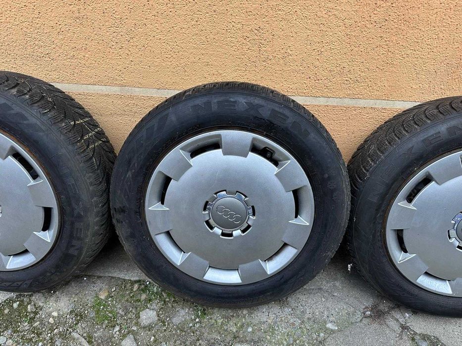 set jante tabla R16 cu capace + anvelope iarna Nexen 205/60R16 92H