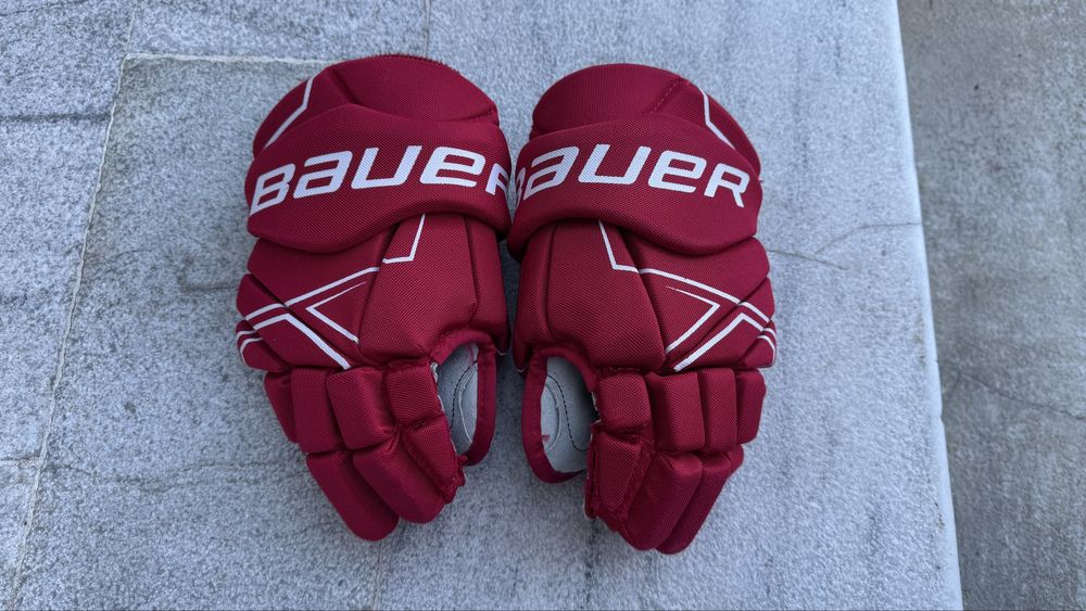 Patine hochei True 7x junior copii si Manusi junior copii Bauer