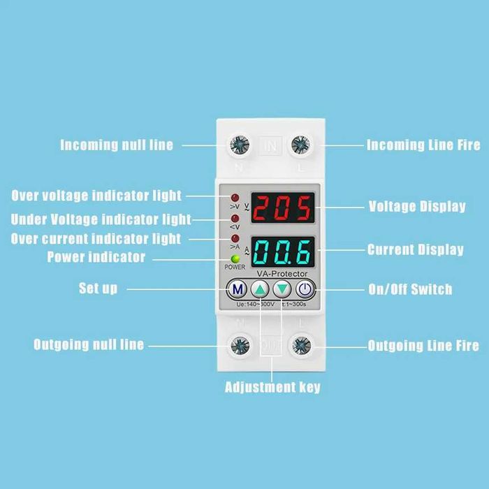 Releu de monitorizare si protectie la supratensiune monofazat tensiune