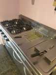 Fripteuza inox gaz 2 cuve / salamandra /schimb auto / rulota / scuter