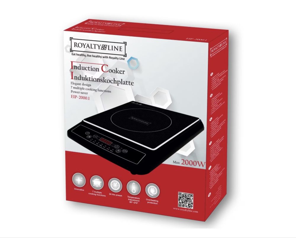 ПРОМОЦИЯ!!!Индукционен котлон ROYALTY LINE 2000w + 1 ГОДИНА ГАРАНЦИЯ