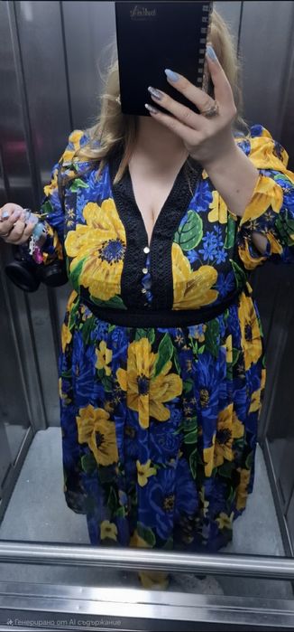Рокля  на цветя xxl размер