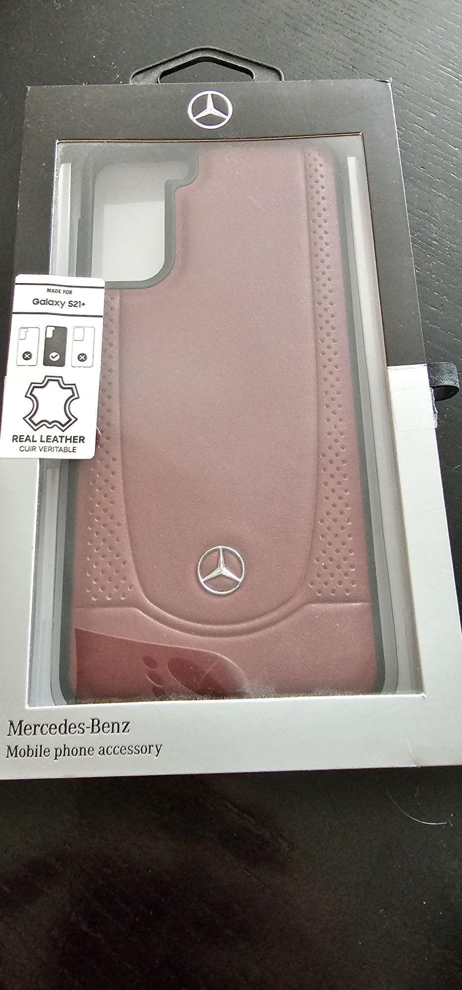 Husa Samsung Galaxy S21 +, Mercedes-Benz, piele