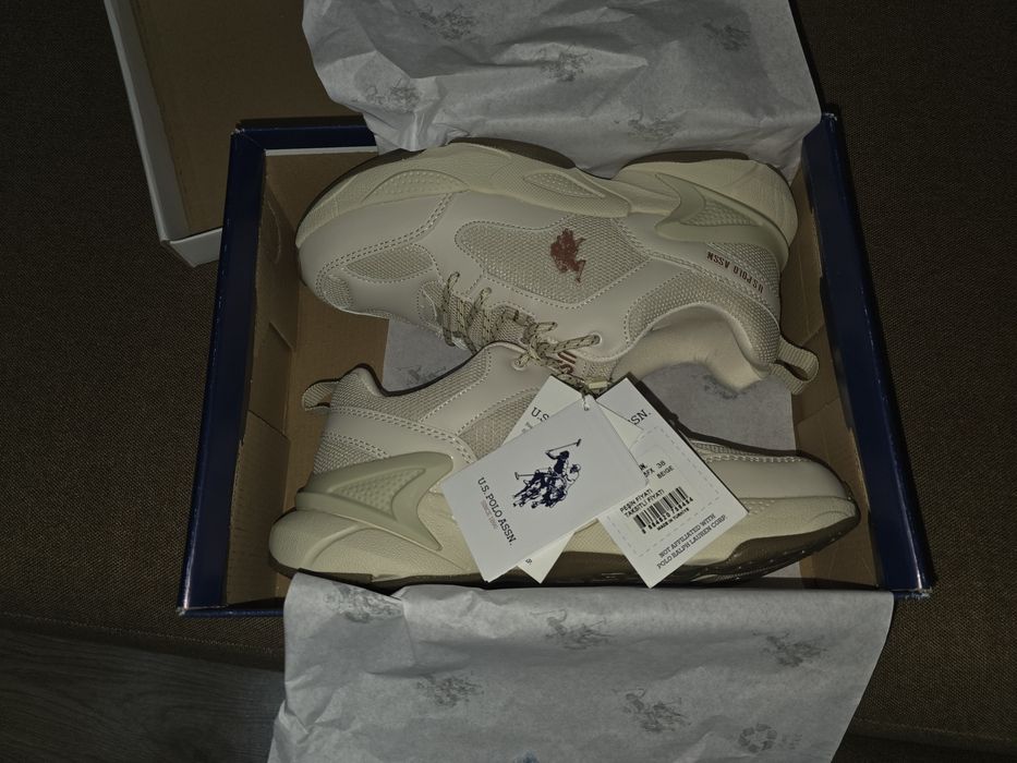 Adidasi dama U.S. POLO ASSN BEJ Nr 38