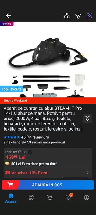 Apart de curatat cu abur Steam IT  PRO 14-1