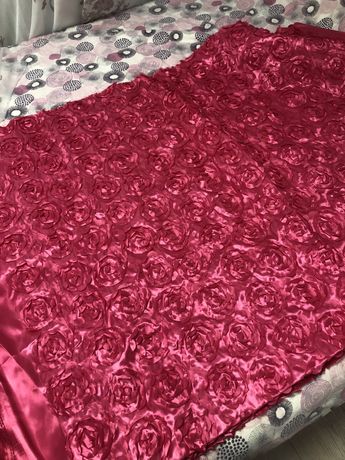 Material textil 3D cu trandafiri