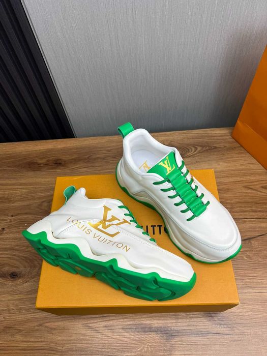 adidasi LV Louis Vuitton albi-verde-auriu si alte modele si marimi