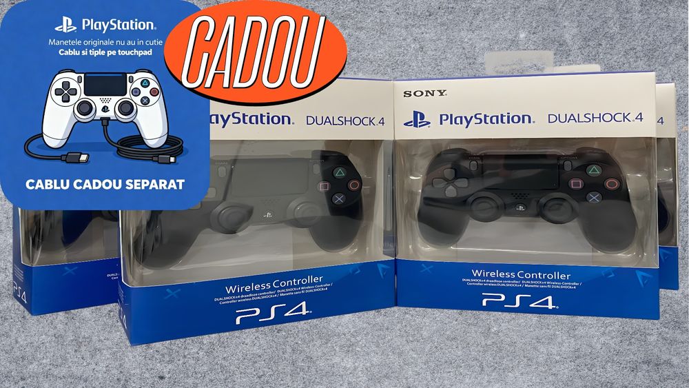 ‼️ JoyStick DUALSHOCK PlayStation 4 PS4 Maneta Wireless NOU SIGILAT