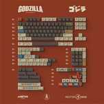 KeyTok Black Classic Godzilla keycaps + artisan keycap