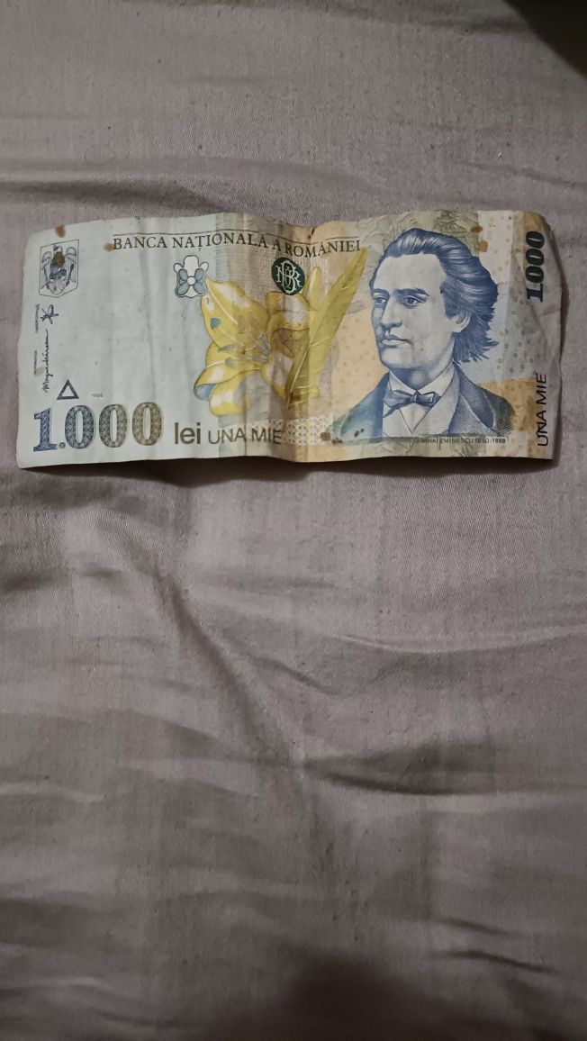 bancnota de colecție 1000 lei anul 1998