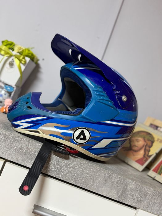 Cască motocross blue