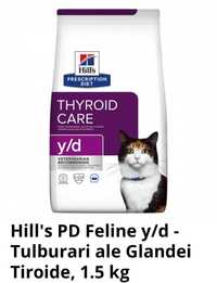 Hill's PD Feline y/d - Tulburari ale Glandei Tiroide, 1.5 kg uscata pi