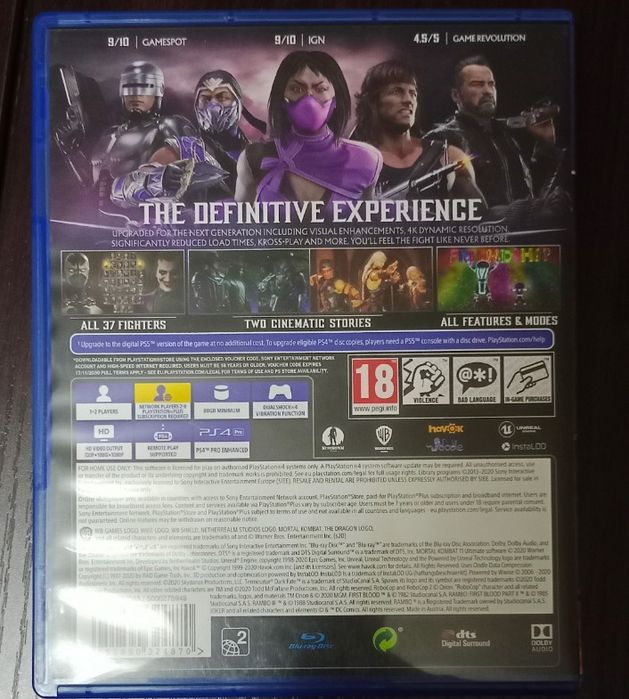 Mortal Kombat 11 Ultimate PS4 Диск