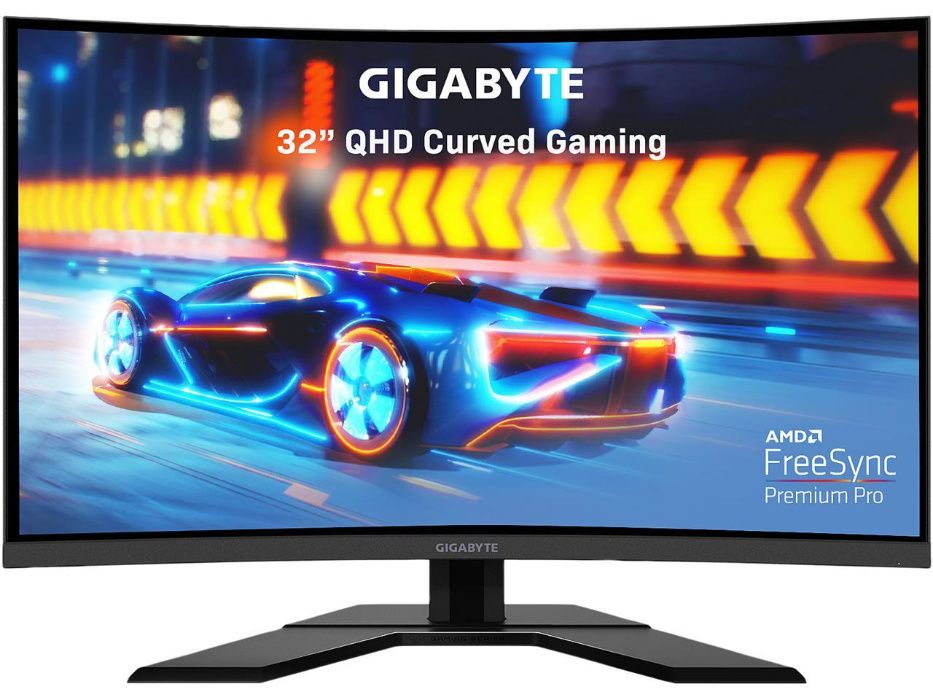 Геймърски Монитор Gigabyte G32QC-EK, VA HDR, Curved 1500R,165Hz,2K,1ms