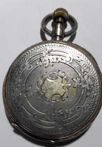 Ceas de buzunar REMONTOIR, argint, anul 1890