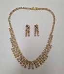 Set colier si cercei din aur galben si alb 18k, SAU34