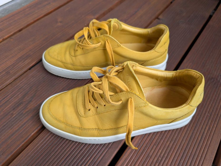 Adidasi Filling Pieces Mondo Low Ripple, galbeni, piele, marime 42