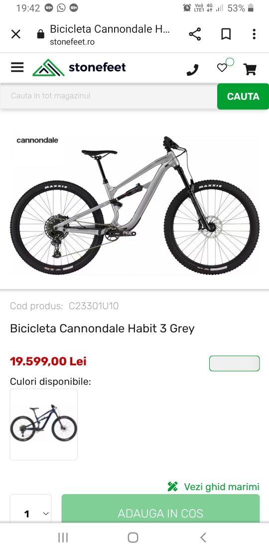 Bicicletă full suspension cannondale