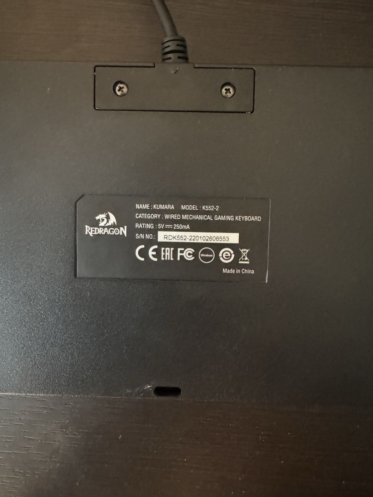 Геймърска клавиатура Redragon Kumara K552-2