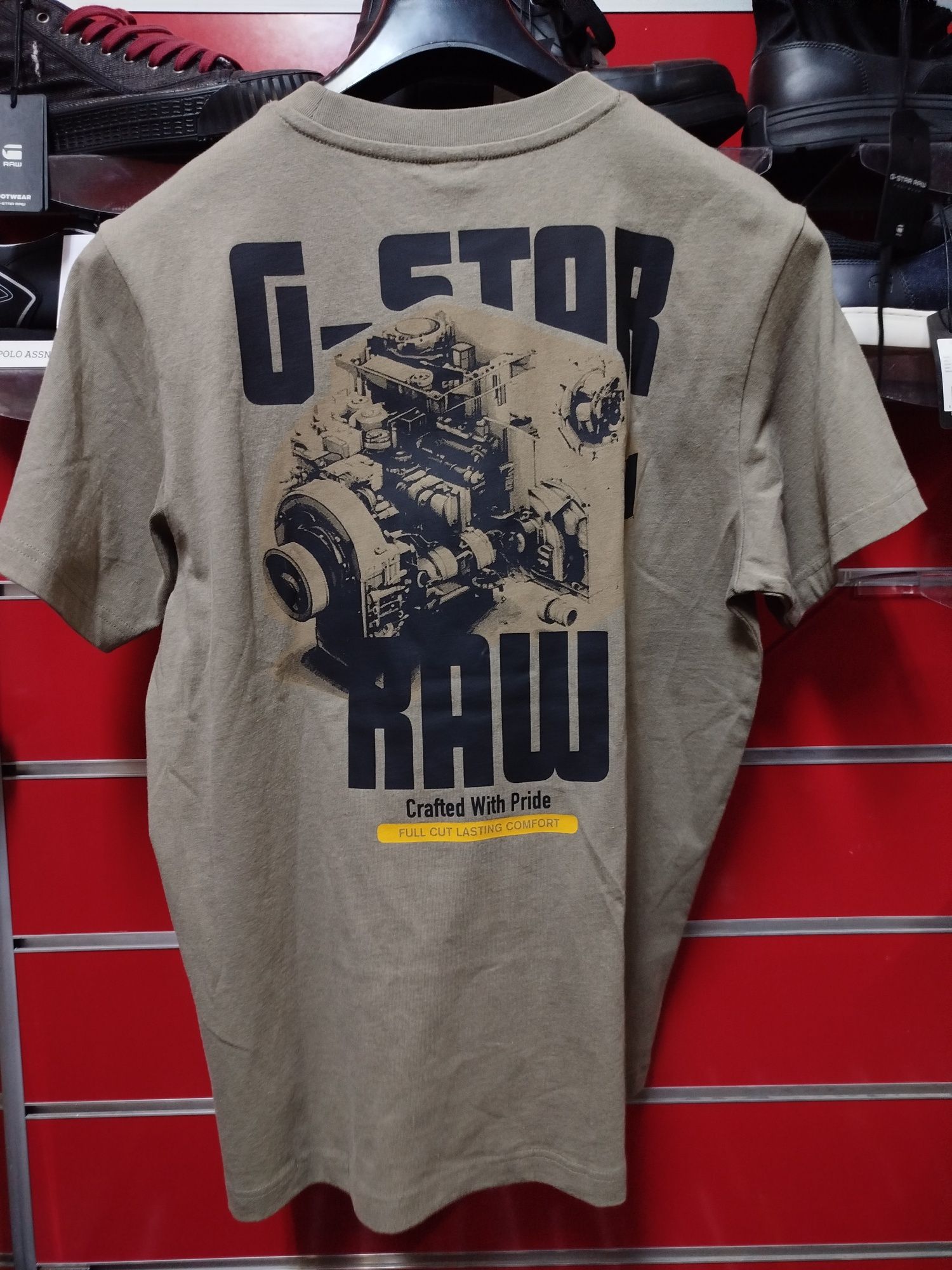Уникална тениска G-Star Raw Engine M , L Loose нова мъжка оригинал