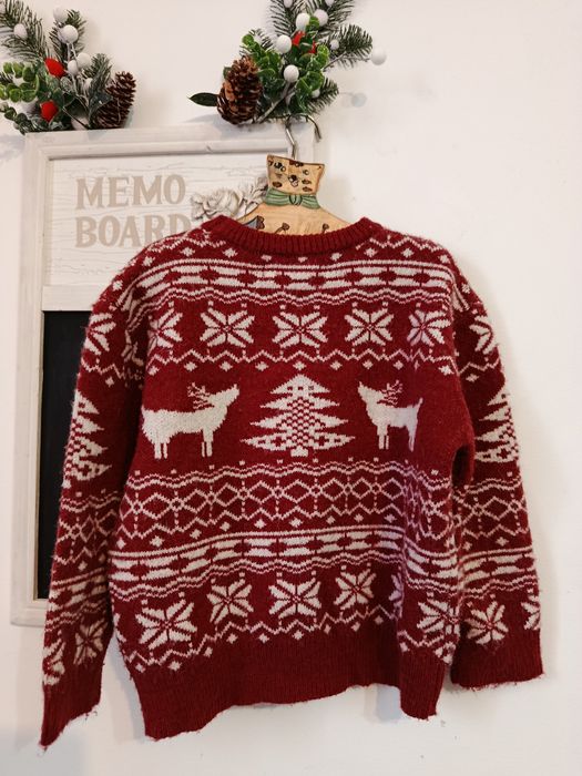 Pulover gros Shein Crăciun sărbători reni brad pentru băieți 5-6 ani