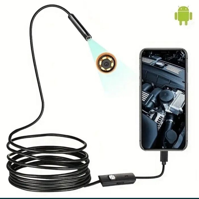 Cameră endoscopică 2m USB-C cu LED-uri reglabile, compatibil Android