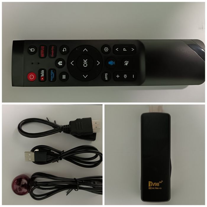 Stick TV Android 14 Q96 OHP – 64GB, 4K HDR, telecomandă vocală
