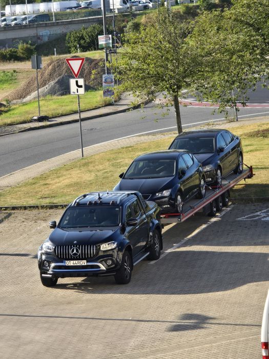 FITZEL DUO TRIDEM 3.5t Platforma Dubla 2 masini 3 axe Remorca Aluminiu