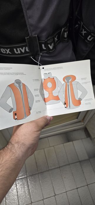 Geaca moto cu AIRBAG,full protectii XXL,XL noi !