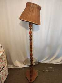 Lampadar vintage cu măsuță de cafea , lemn masiv sculptat