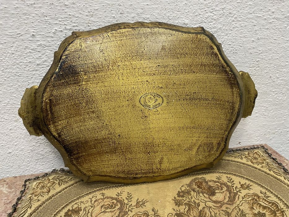 Винтидж флорентинска табла Италия около 1960 позлата маркировка