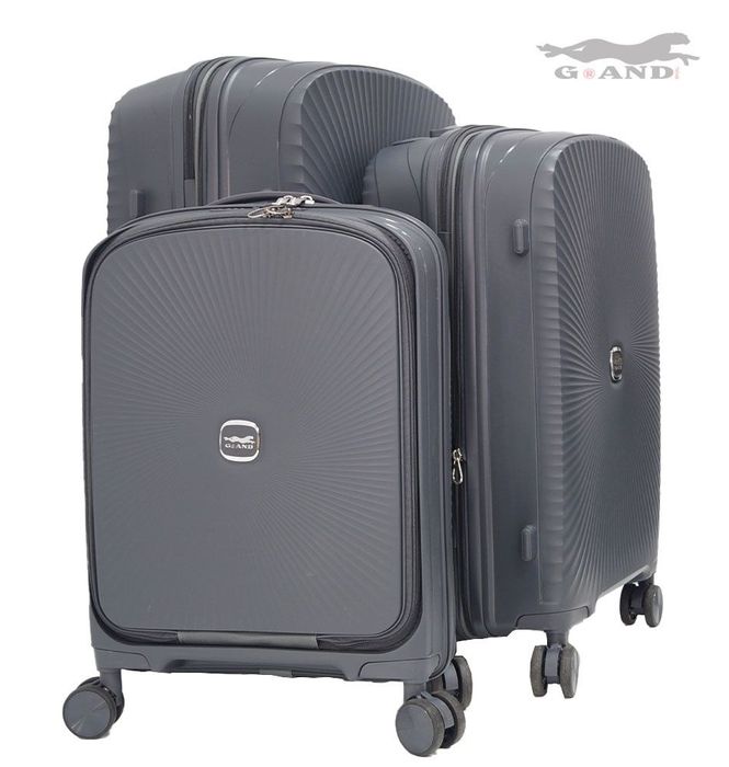 Нови Два броя куфари за багаж голям и среден Grand Ghepard Grafitt Пол
